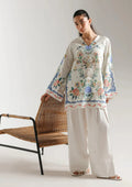 White Floral Print 2-Piece Suit for Women – KC-00106