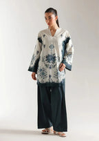 White Floral Print 2-Piece Suit for Women – KC-00107