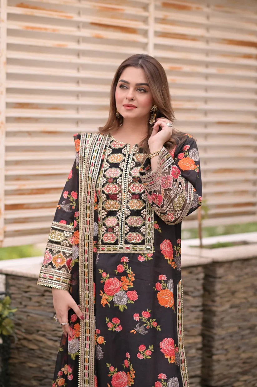 KC 0074 -  Embroidered 3pec