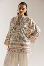 White Floral Print 2-Piece Suit for Women – KC-00104