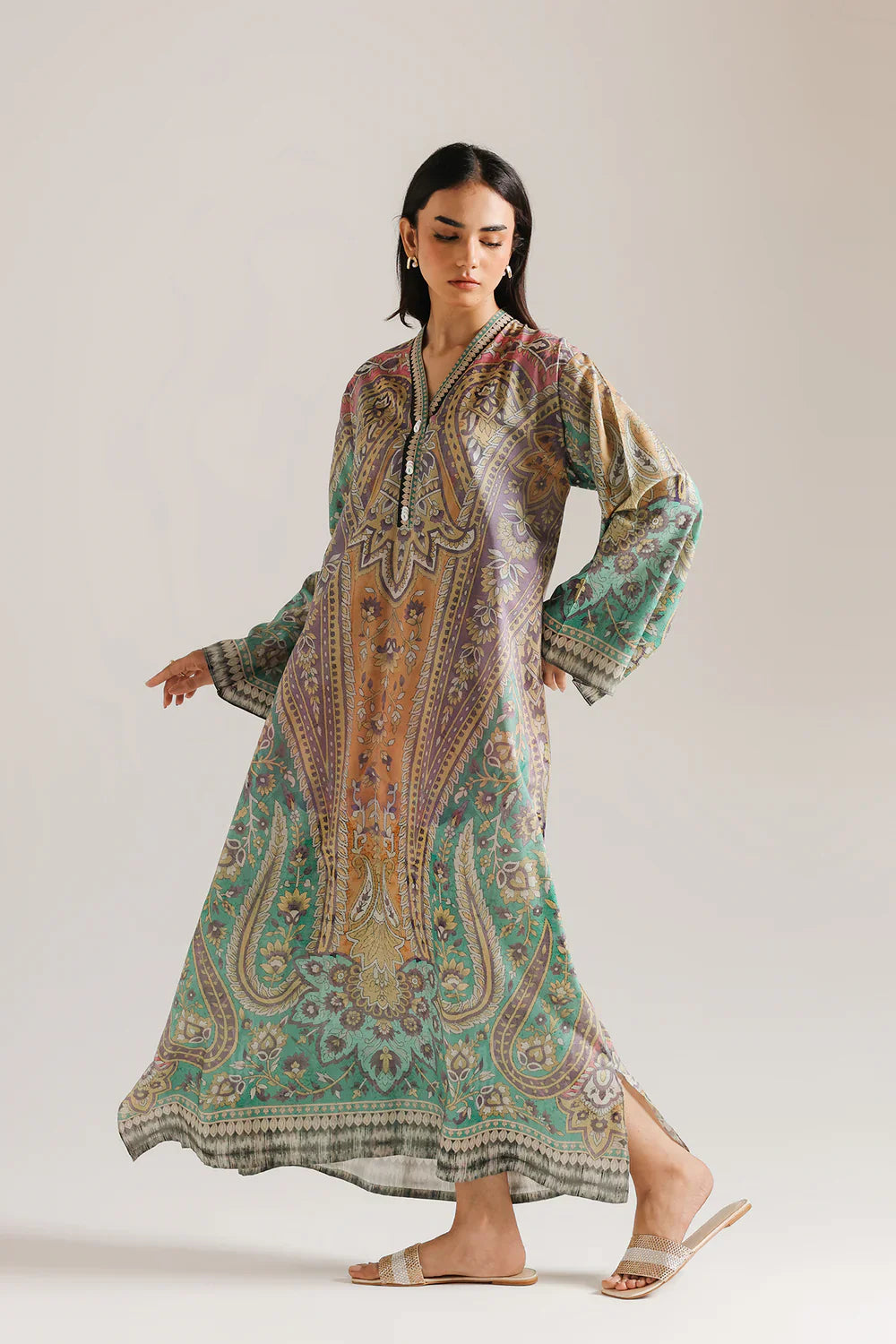 Green & Purple 2-Piece Suit for Women – KC-00117