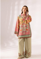 White Floral Print 2-Piece Suit for Women – KC-00105