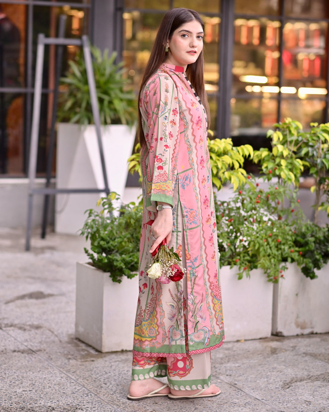 Floral Print 2-Piece Suit for Women – KC-0097