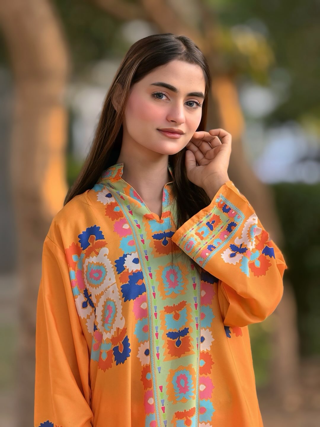 Floral Geometric Print 2-Piece Suit for Women – KC-0046