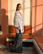 Floral Geometric Print 2-Piece Suit for Women – KC-0051