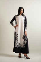Floral Print Long Shirt Suit for Women – KC-008
