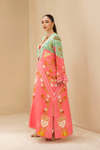 Geometric Print Long Shirt Suit for Women – KC-004