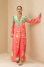 Geometric Print Long Shirt Suit for Women – KC-004